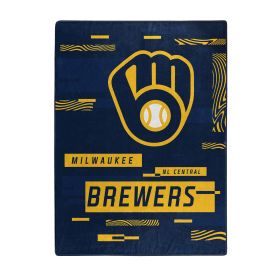 BREWERS OFFICIAL MLB "Digitize" Raschel Throw Blanket; 60" x 80"