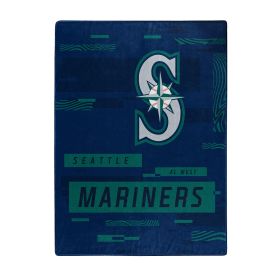 MARINERS OFFICIAL MLB "Digitize" Raschel Throw Blanket; 60" x 80"