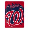 NATIONALS OFFICIAL MLB "Walk off" Micro Raschel Throw Blanket; 46" x 60"