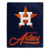 Astros OFFICIAL MLB "Signature" Raschel Throw Blanket; 50" x 60"