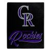 Rockies OFFICIAL MLB "Signature" Raschel Throw Blanket; 50" x 60"