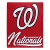 Nationals OFFICIAL MLB "Signature" Raschel Throw Blanket; 50" x 60"