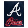 Braves OFFICIAL MLB "Signature" Raschel Throw Blanket; 50" x 60"