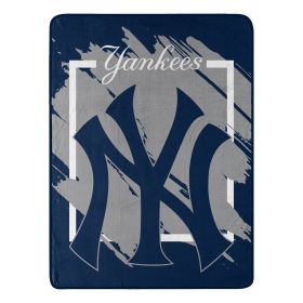 YANKEES OFFICIAL MLB "Walk off" Micro Raschel Throw Blanket; 46" x 60"