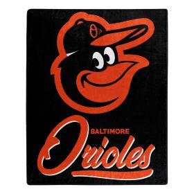 Orioles OFFICIAL MLB "Signature" Raschel Throw Blanket; 50" x 60"