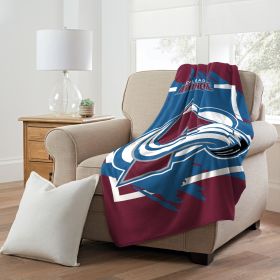 Avalanche OFFICIAL NHL "Run" Micro Raschel Throw Blanket; 46" x 60"