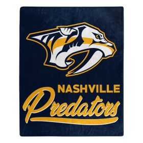 Predators OFFICIAL NHL "Signature" Raschel Throw Blanket; 50" x 60"