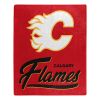 Flames OFFICIAL NHL "Signature" Raschel Throw Blanket; 50" x 60"