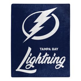 Lightning OFFICIAL NHL "Signature" Raschel Throw Blanket; 50" x 60"