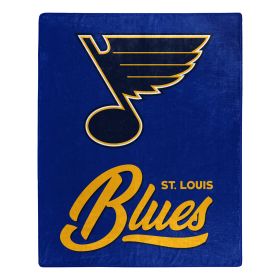 Blues OFFICIAL NHL "Signature" Raschel Throw Blanket; 50" x 60"