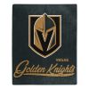 Golden Knights OFFICIAL NHL "Signature" Raschel Throw Blanket; 50" x 60"