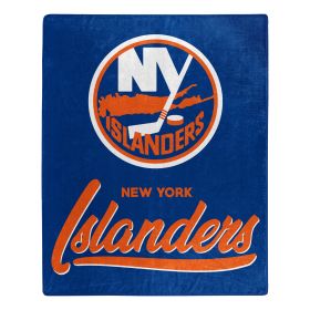 Islanders OFFICIAL NHL "Signature" Raschel Throw Blanket; 50" x 60"