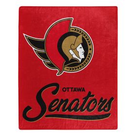 Senators OFFICIAL NHL "Signature" Raschel Throw Blanket; 50" x 60"