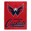 Capitals OFFICIAL NHL "Signature" Raschel Throw Blanket; 50" x 60"