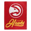 Hawks OFFICIAL NBA "Signature" Raschel Throw Blanket; 50" x 60"