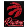 Raptors OFFICIAL NBA "Signature" Raschel Throw Blanket; 50" x 60"