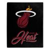 Heat OFFICIAL NBA "Signature" Raschel Throw Blanket; 50" x 60"