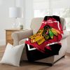 Blackhawks OFFICIAL NHL "Run" Micro Raschel Throw Blanket; 46" x 60"