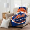 METS OFFICIAL MLB "Walk off" Micro Raschel Throw Blanket; 46" x 60"