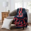 Red Sox OFFICIAL MLB "Signature" Raschel Throw Blanket; 50" x 60"