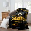 Bruins OFFICIAL NHL "Digitize" Raschel Throw Blanket; 60" x 80"