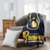 Brewers OFFICIAL MLB "Signature" Raschel Throw Blanket; 50" x 60"