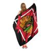 Blackhawks OFFICIAL NHL "Run" Micro Raschel Throw Blanket; 46" x 60"