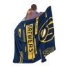 BREWERS OFFICIAL MLB "Digitize" Raschel Throw Blanket; 60" x 80"