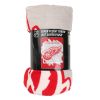 Red Wings OFFICIAL NHL "Run" Micro Raschel Throw Blanket; 46" x 60"