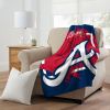 BRAVES OFFICIAL MLB "Walk off" Micro Raschel Throw Blanket; 46" x 60"