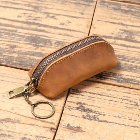 Men's Leather Multi-functional Clutch Coin Purse (Option: Brown Yellow)