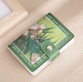 Flower Anime  Anti-degaussing Multiple Card Slots Bank  Document Package Large Capacity Card Holder (Option: Nerium Oleander)