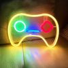 1pc, LED Gaming Neon Gaming Controller Shape LED Logo Light, Gaming Player Gift, Home Decor, Bedroom Decor, Room Decor, Indoor Decor, Wedding Decor